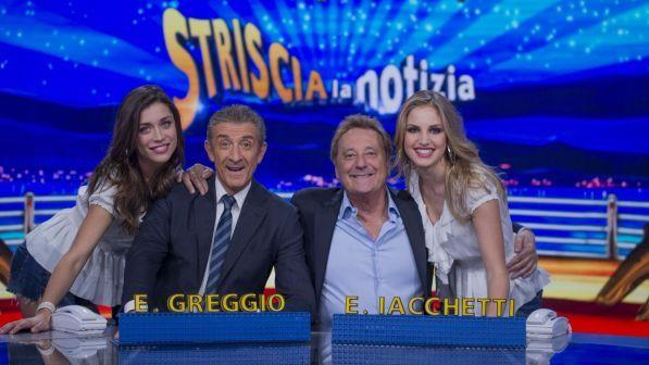 "Striscia la notizia", dietro il bancone torna la coppia storica Ezio Greggio- Enzo Iacchetti