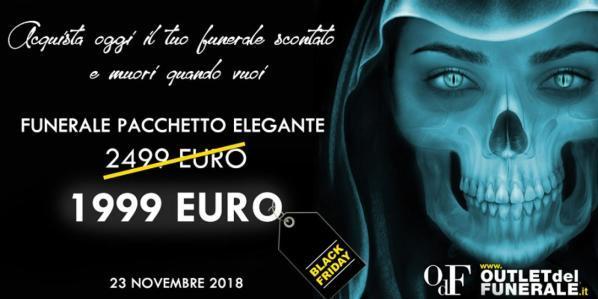 Il Black Friday diventa... dark: anche il funerale è scontato