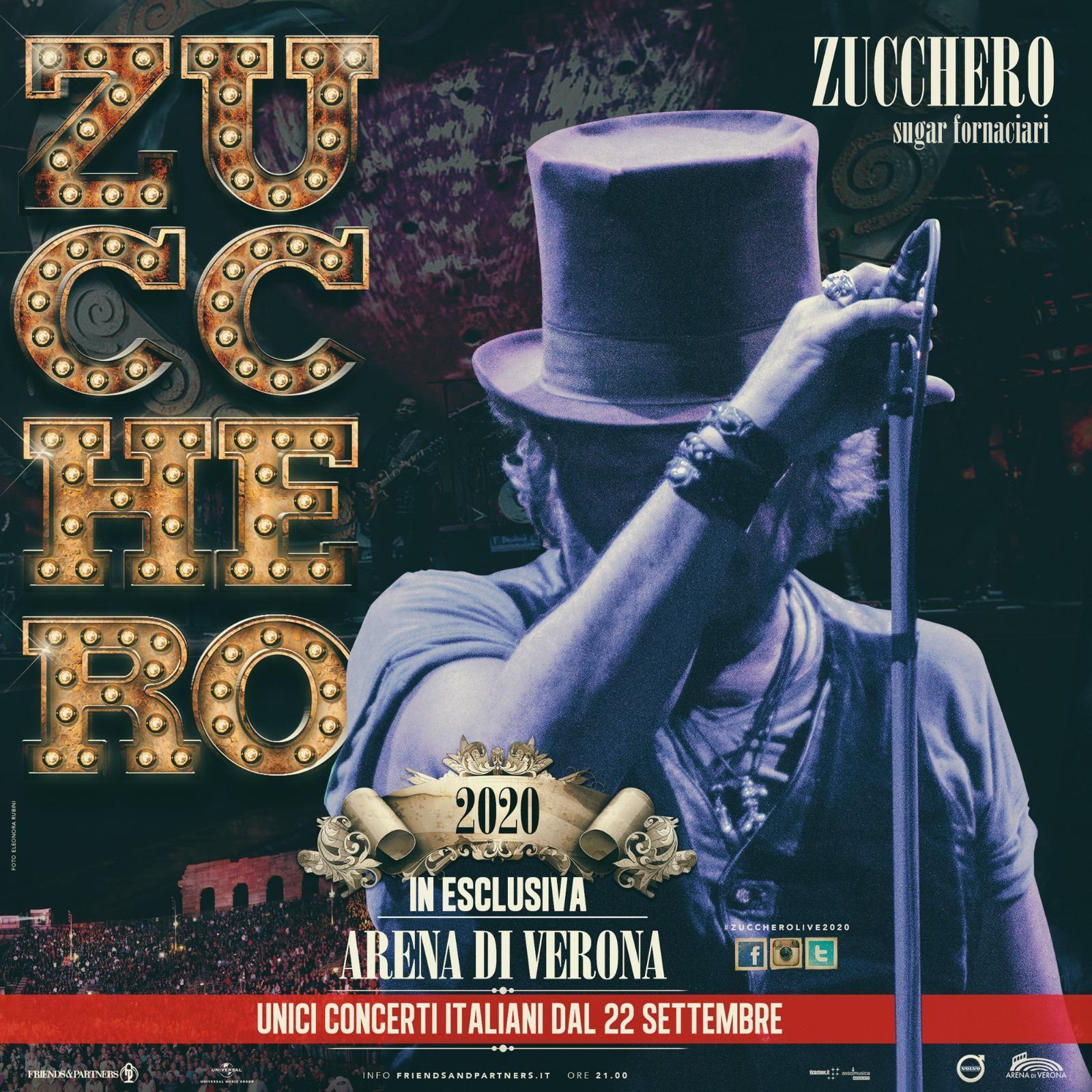 Zucchero torna all'Arena di Verona per 10 date nel 2020