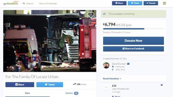 Strage Berlino, da Leeds raccolta fondi per la famiglia del camionista polacco