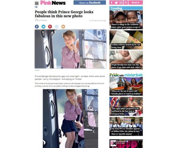 Gb, il principe George diventa "icona gay": bufera sul sito "PinkNews"