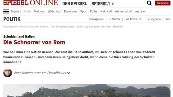 Spiegel all'attacco di Roma: "Italia scroccona, colpa di Draghi"
