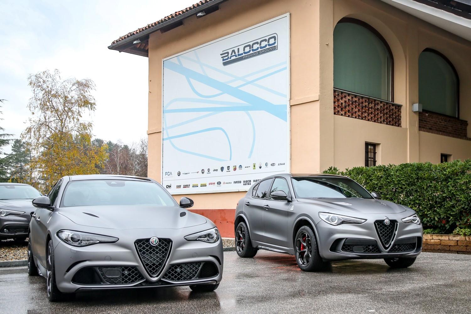 Alfa Romeo Stelvio e Giulia a Balocco