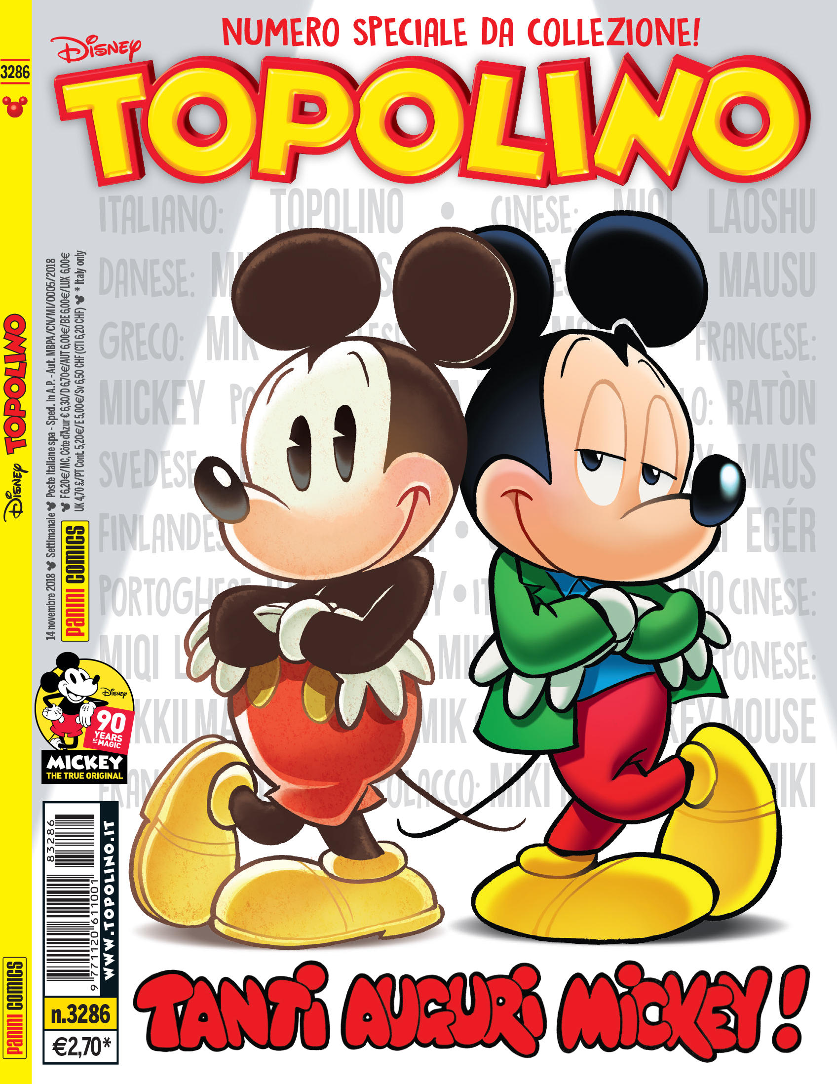 90 anni di Topolino: in edicola un numero speciale per il compleanno di Mickey Mouse