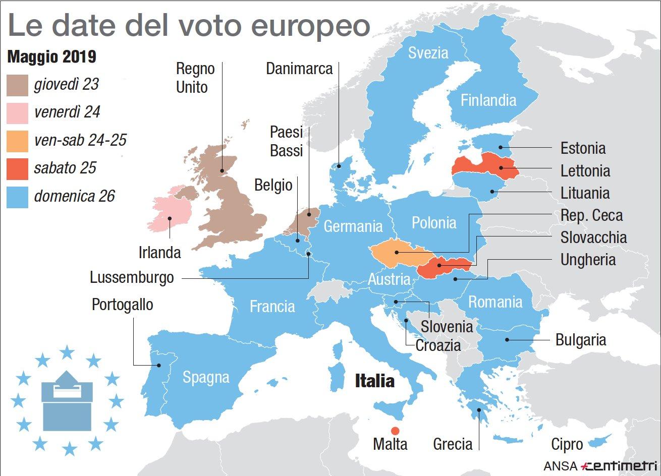 Europee, le date del voto nei vari Stati Ue