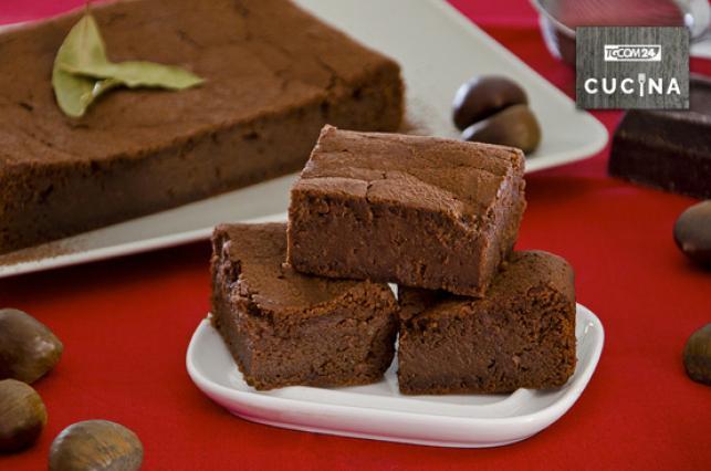 Torta di castagne e cioccolato