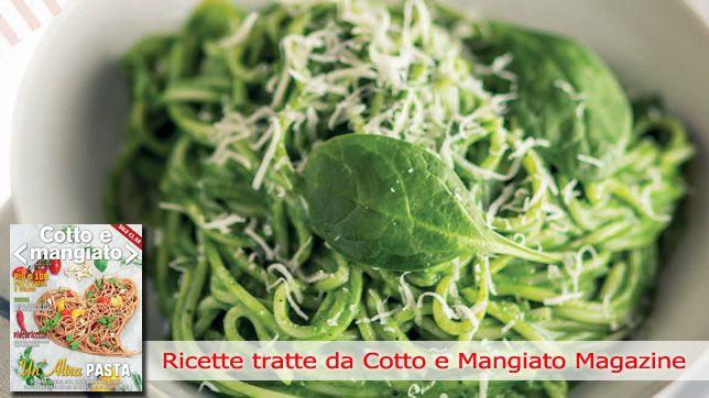 Spaghetti di quinoa con pesto di spinaci