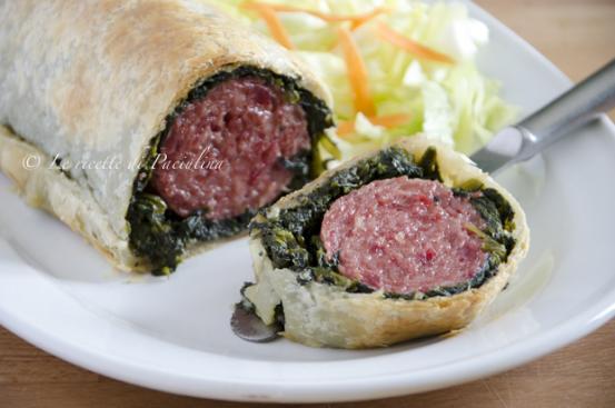 Rotolo di cotechino e spinaci