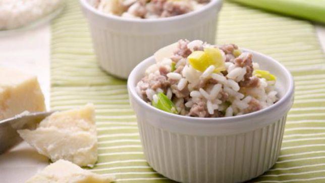 Risotto porri e salsiccia