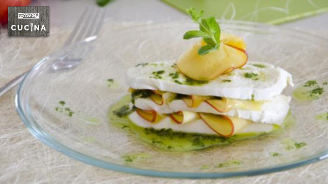 Carpaccio di pesche e bufala