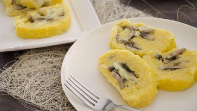 Rotolo di polenta farcito