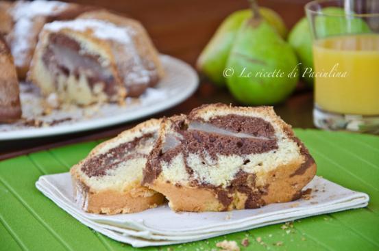 Ciambella pere e cioccolato