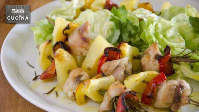 Spiedini di coniglio e patate