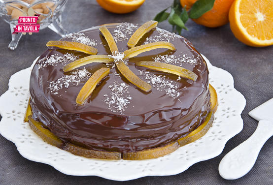 Torta all'arancia e cioccolato