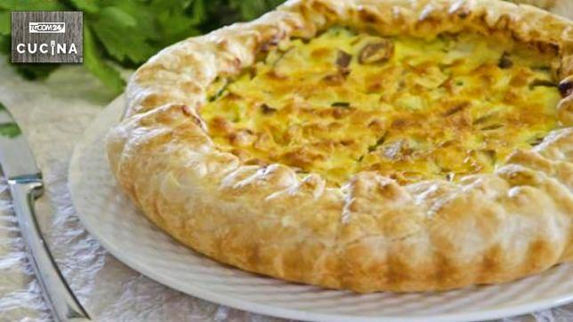 Sfoglia di verdure, porri e ricotta