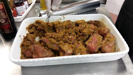 Ganassino di vitello al Sangiovese cotto a bassa temperatura