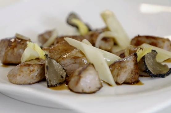 Spezzatino d'agnello con sedano bianco e tartufo