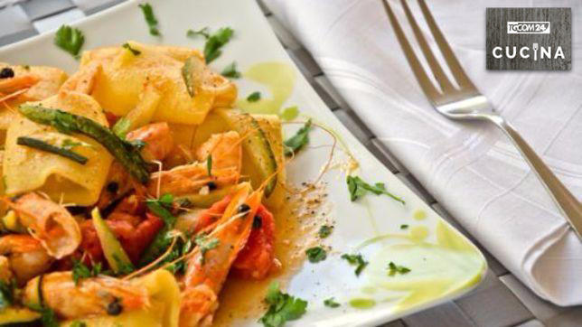 Paccheri gamberi e zucchine