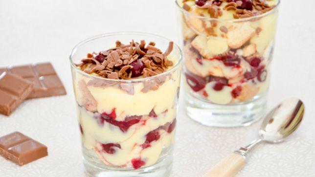 Trifle amarene e cioccolato