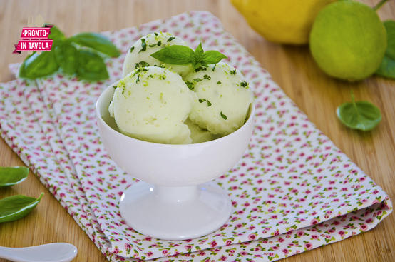 Sorbetto al limone e basilico