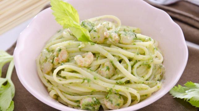Linguine al pesto di sedano