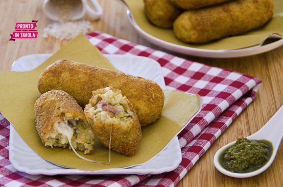 Supplì ai carciofi e speck