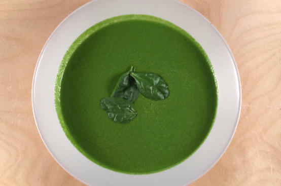 Zuppa di spinacino e mela verde