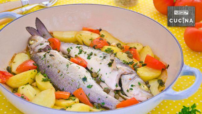 Branzino al forno con patate