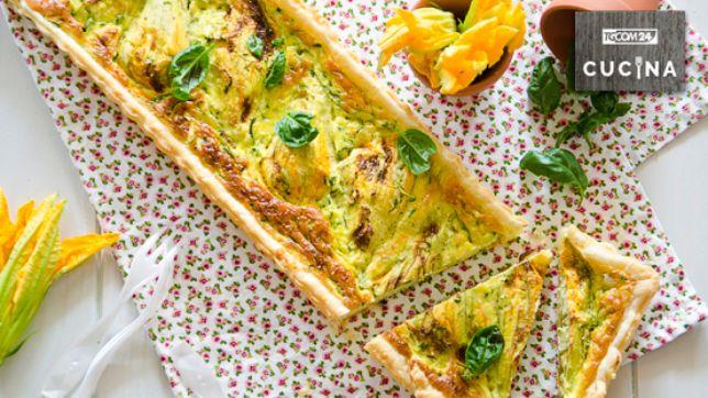 Crostata di fiori di zucca ripieni