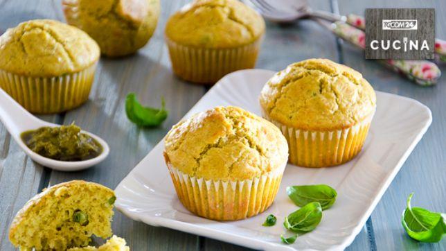 Muffin di farro al pesto e fagiolini