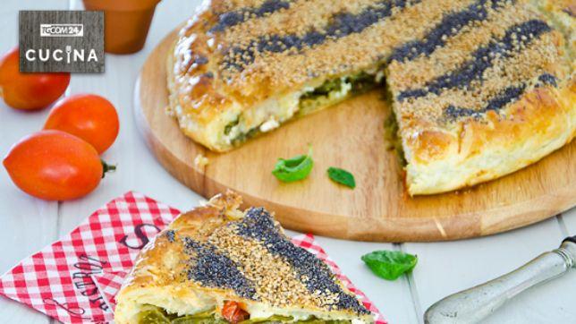 Torta salata ai friggitelli e feta