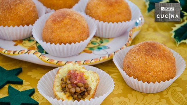 Arancini di lenticchie e cotechino
