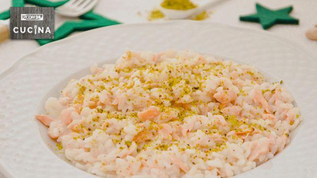 Risotto al salmone e pistacchi