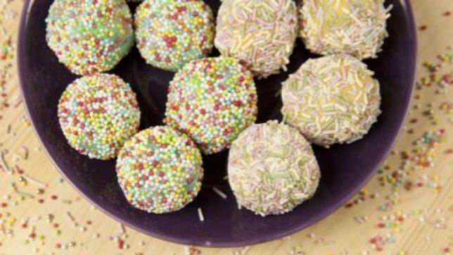Tartufini colorati al cioccolato bianco