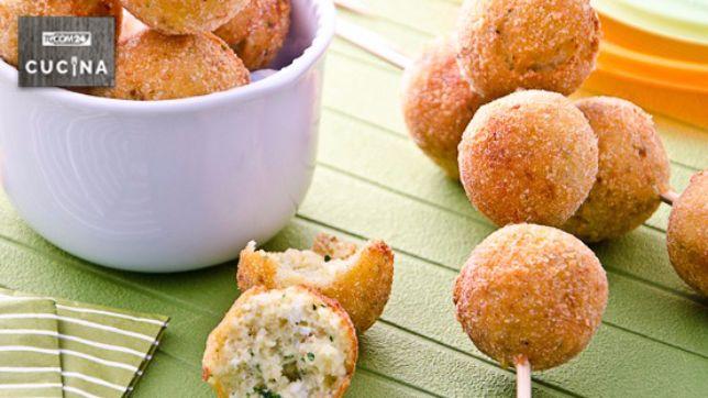 Spiedini di polpette di ricotta