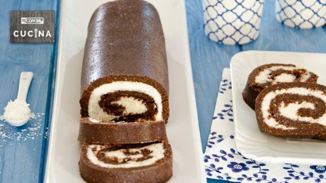 Rotolo al cacao senza cottura