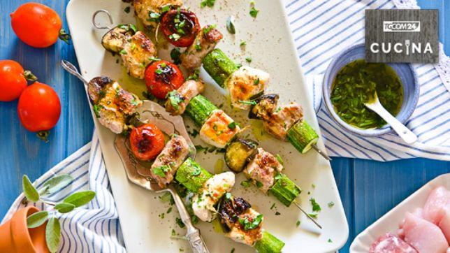 Spiedini di carne e verdure: leggeri e stuzzicanti