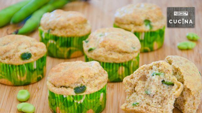 Muffin alle fave e pecorino