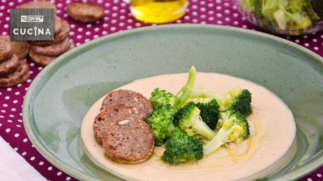 Crema di ceci con broccoletti